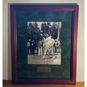 Vintage Babe Ruth Golfing Framed Print 17" x 14" From Troy Country Club 2000